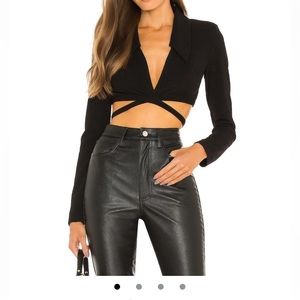 We wore what knit wrap top